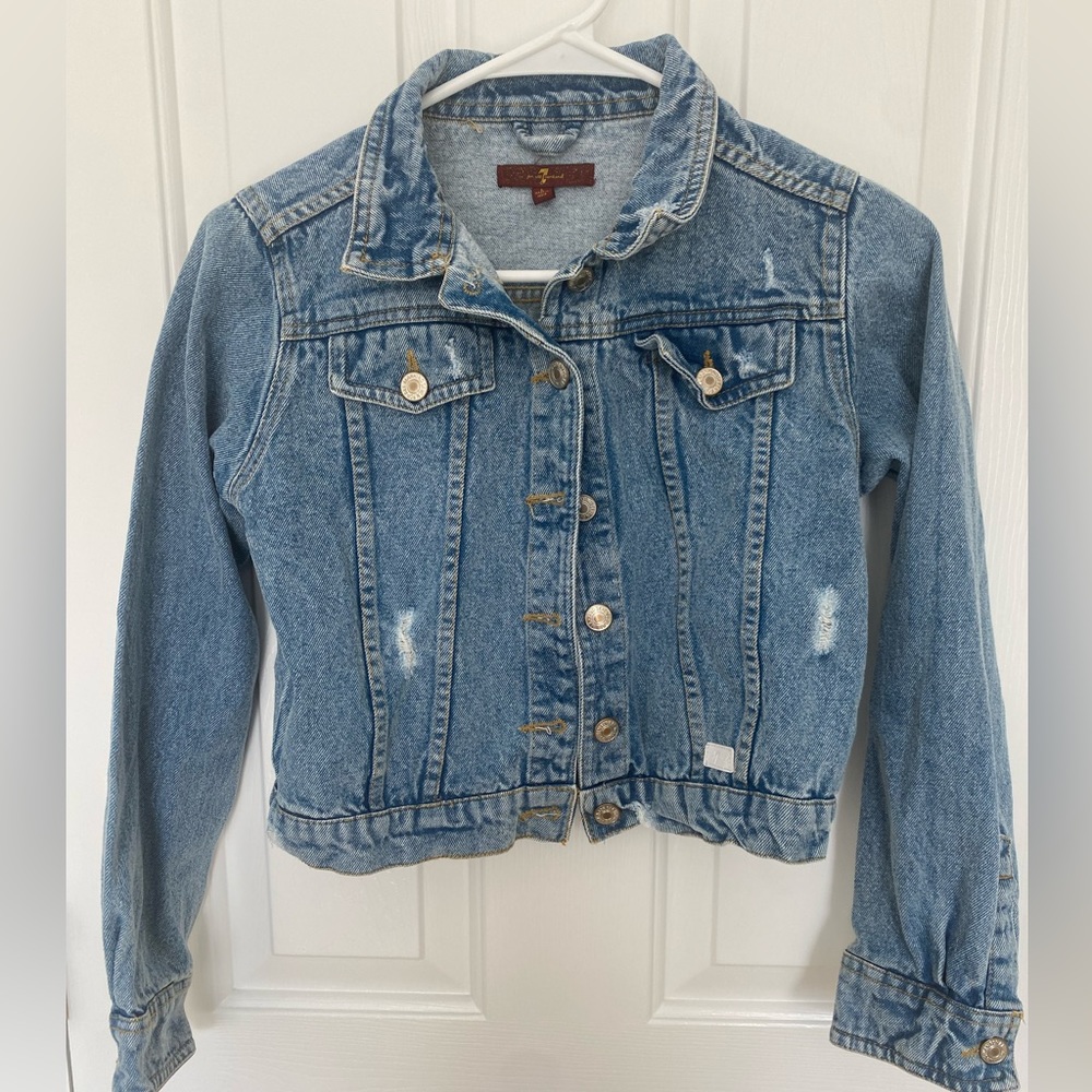 Girls crop jeans jacket